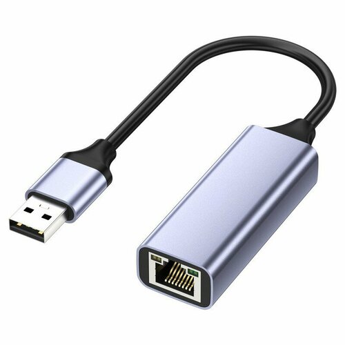 Сетевая карта адаптер USB 3.0 to RJ45 ( Ethernet LAN) 1 Gigabit серый переходник адаптер usb 3 0 to rj45 gigabit ethernet 1000mbps mindpure ur002 белый