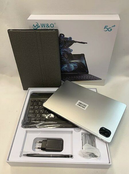 Планшет W&O X30Pro с клавиатурой, чехлом-книжкой и стилусом, 6 GB/256 GB, 10.36, белый