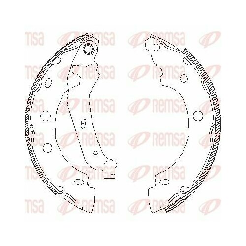 Колодки торм. для а/м Renault Kangoo (97-) барабан. 203,2x39 т/с Bendix, 404300 Remsa