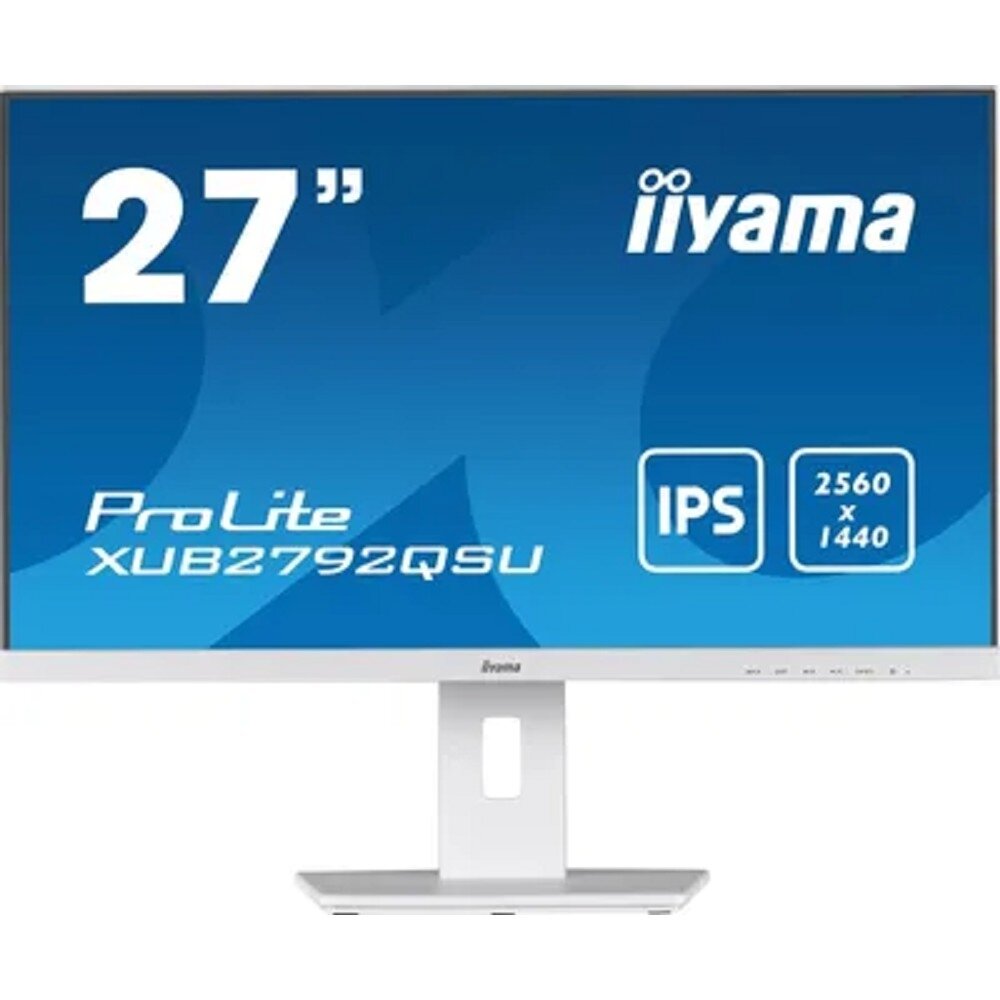 LCD IIYAMA 27″ XUB2792QSU-W5 белый {IPS 2560x1440 75Hz DVI HDMI DisplayPort USB M/M HAS Pivot}