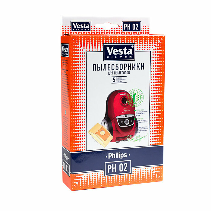 Vesta filter Бумажные пылесборники PH 02, разноцветный, 5 шт. - фото №18