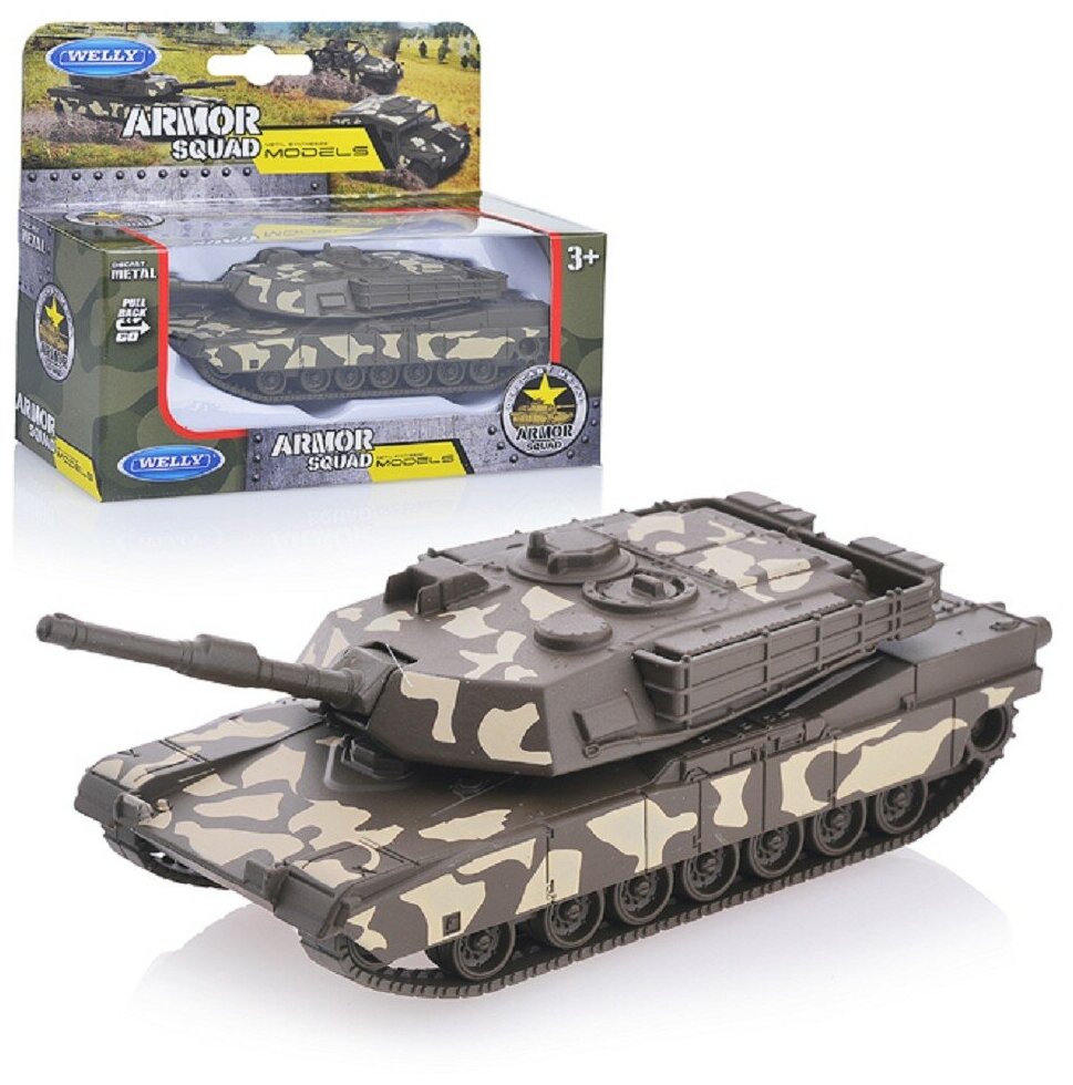Игрушечные машинки и техника Welly 99193CM Велли Танк