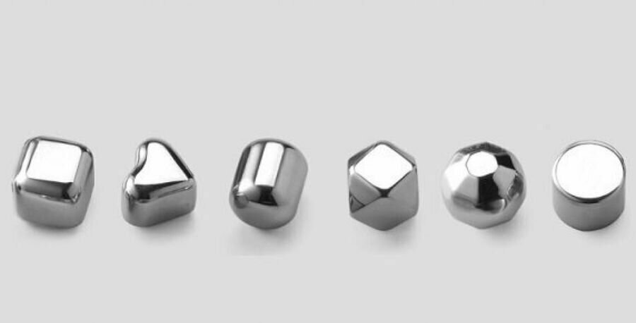 Картинки Охлаждающие камни для напитков Circle Joy Stainless Steel Quick Frozen Ice Cubes 6 шт. (серебро) CJ-BK02