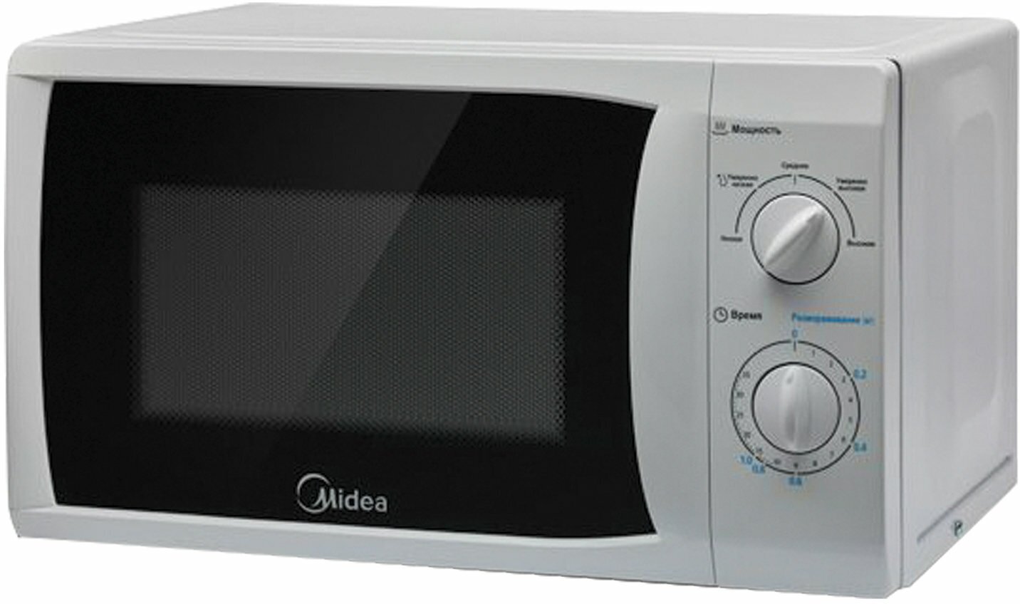 MIDEA, Микроволновая печь MIDEA MM720CFB объем 20 л, мощность 700 Вт, механическое управление, белая, Китай