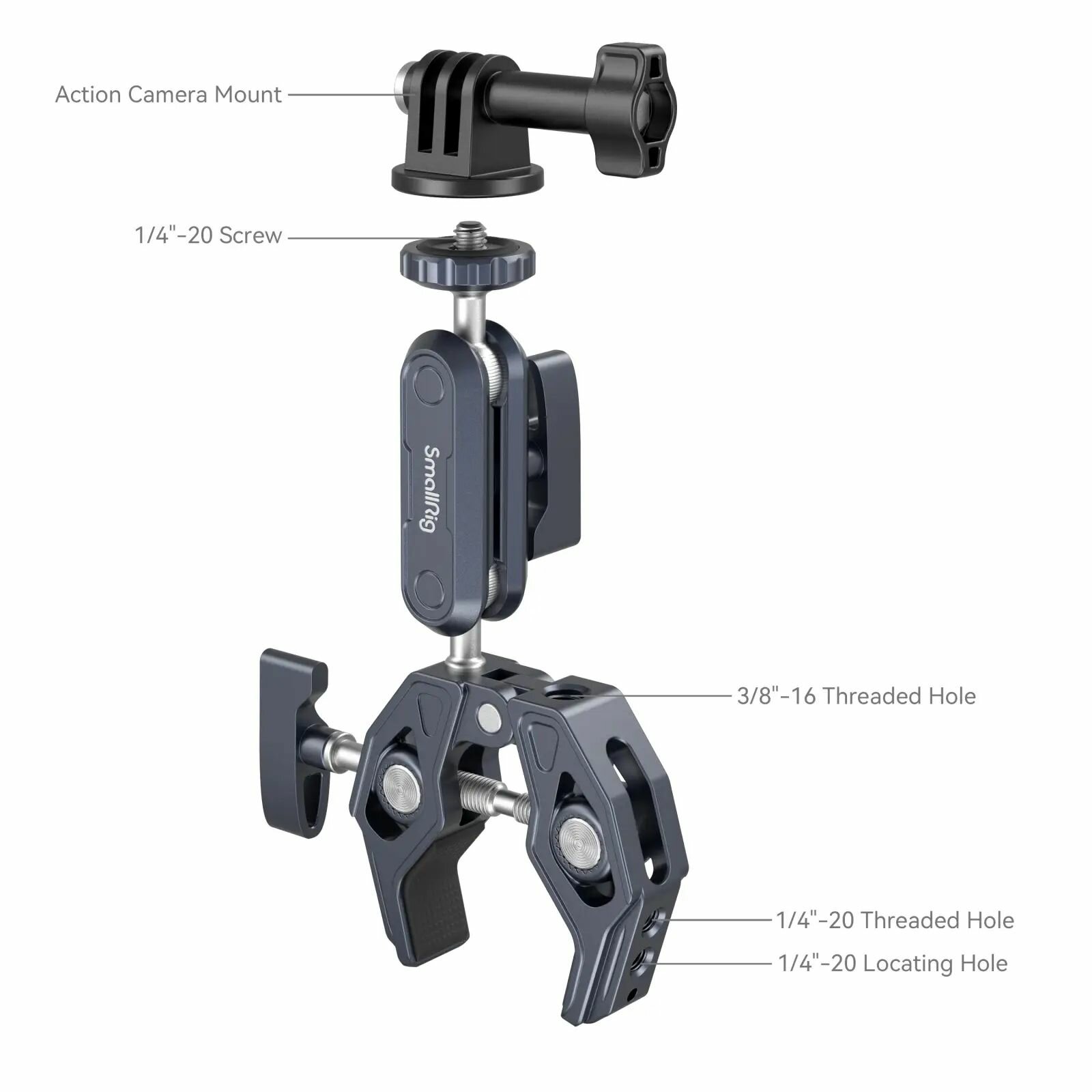 Крепление SmallRig 3757B magic arm, для камеры, аксессуаров, авиационный алюминий — фото 1