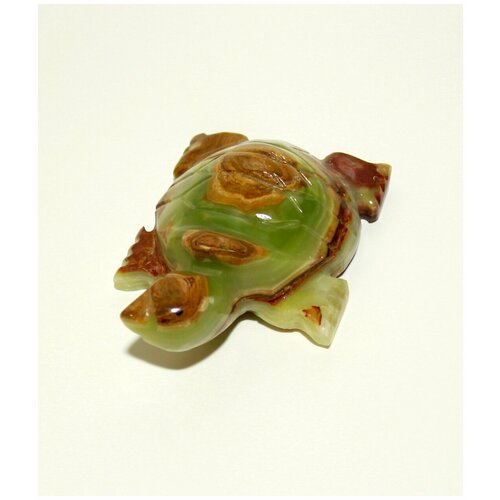 Сувенир ручной работы из натурального камня Оникс Черепаха 5 см 250₽