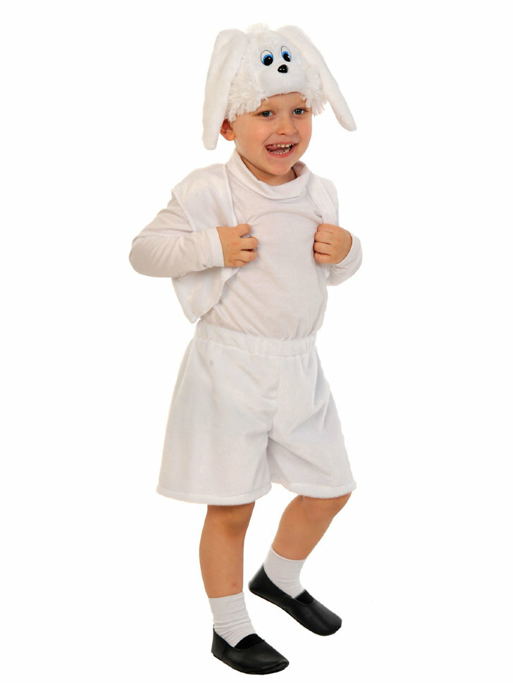 Костюм Зайчик белый лайт 00-3004 92 - 116см