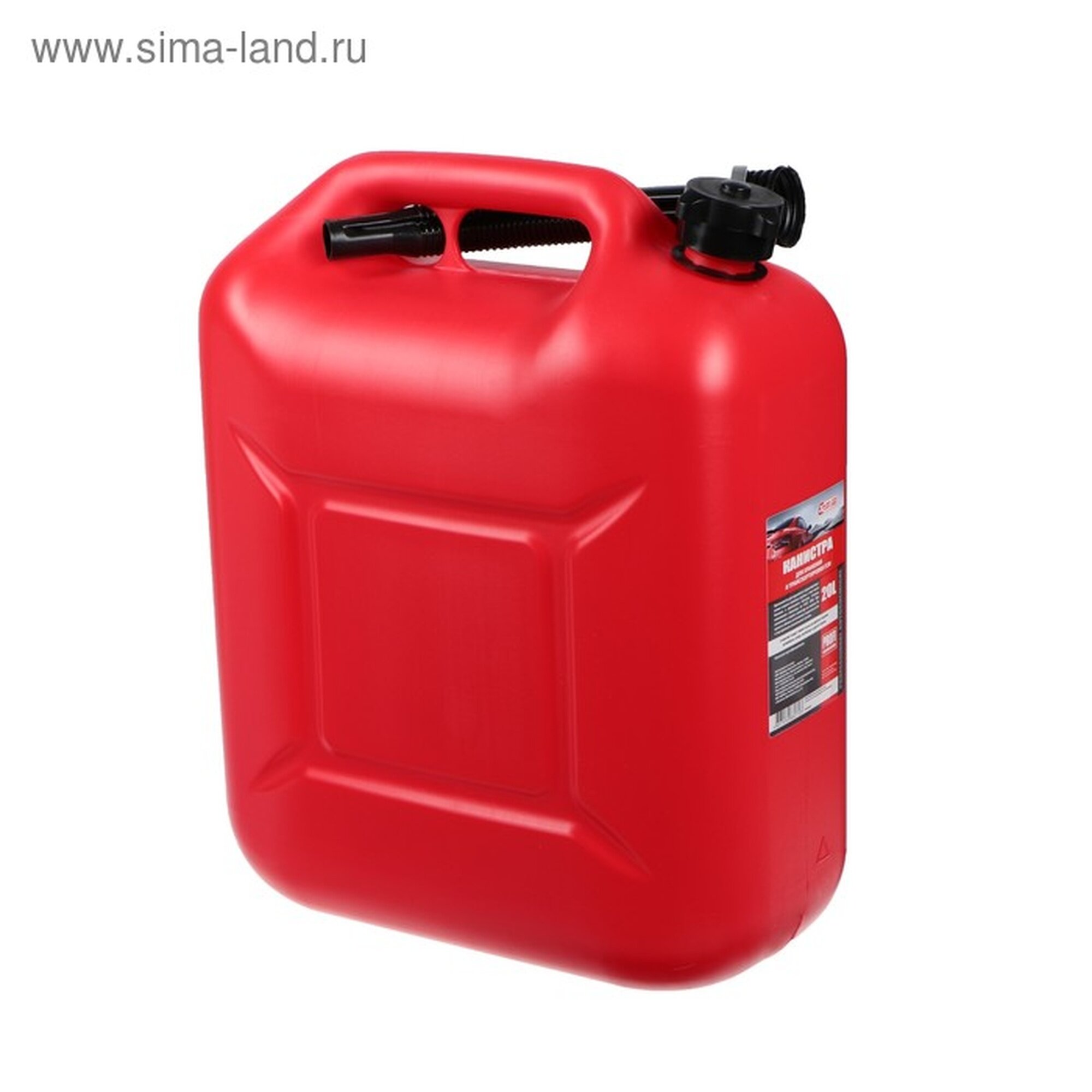 Канистра 3ton PROFI, красная для топлива + крышка и лейка, 20 л