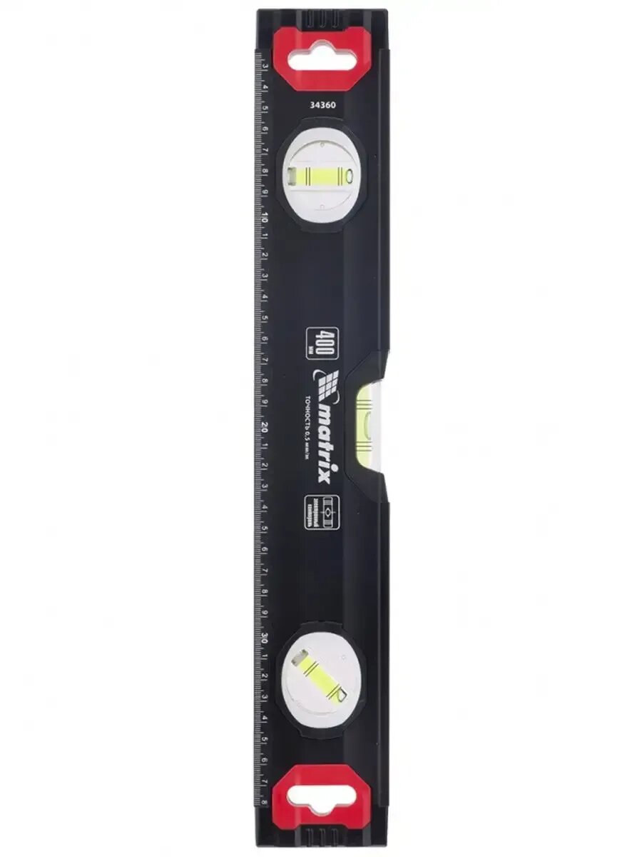 Уровень строительный пузырьковый 40 см усил MATRIX 34360