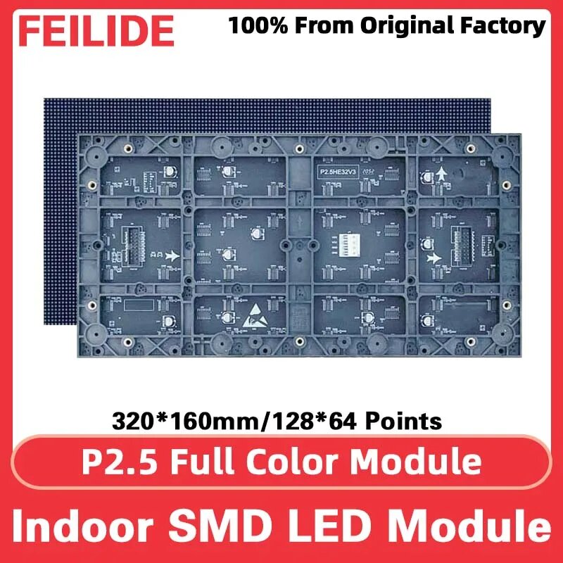 Светодиодная панель P2.5 Полноцветная видеостена Модуль HUB75 подходит для светодиодных экранов и внутреннего пиксельного дисплея Светодиодная анимация P2.5