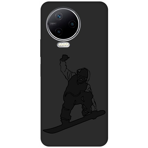 Матовый чехол Snowboarding для Infinix Note 12 Pro / Инфиникс Нот 12 Про с 3D эффектом черный матовый чехол snowboarding для infinix note 12 pro инфиникс нот 12 про с 3d эффектом черный