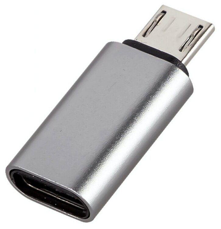 Переходник с micro-USB (папа/выход) на Type-C (мама/вход) Адаптер OTG для планшетов смартфонов и компьютеров