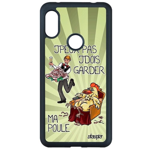 фото Дизайнерский чехол на мобильный // xiaomi redmi note 6 pro // "не могу - у меня курица!" комикс шутка, utaupia, светло-зеленый