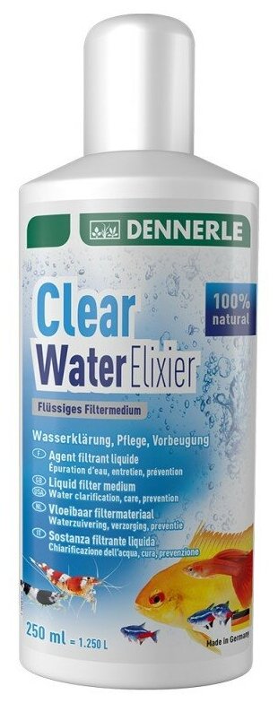 Dennerle Clear Water Elixier 250 - Препарат д/очистки аквариумной воды, 250 мл на 1250 л