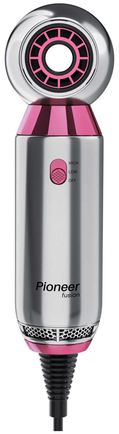 Дорожный фен Pioneer с насадкой-концентратором и чехлом для хранения, 3 режима потока и нагрева, 1000 Вт - фотография № 1