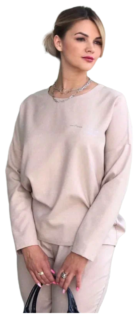 Блуза  Волга Фэшн, повседневный стиль, свободный силуэт, длинный рукав, размер 46