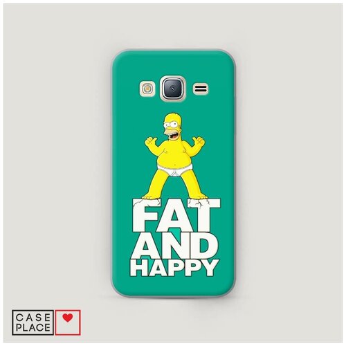 фото Чехол пластиковый samsung galaxy j3 2016 fat and happy case place