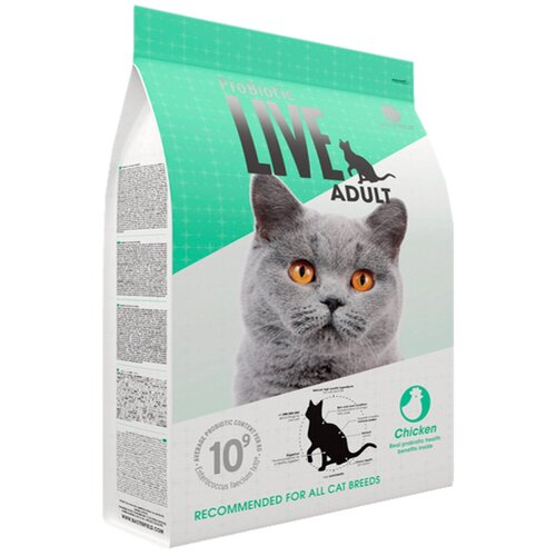 PROBIOTIC LIVE CAT для взрослых кошек с курицей (2 кг)