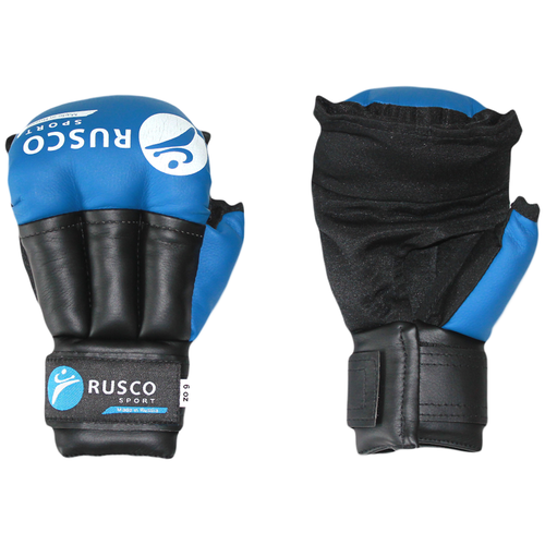 фото Перчатки для рукопашного боя, rusco к/з, синие размер 6 rusco sport