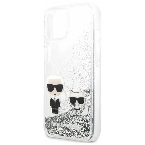 фото Lagerfeld для iphone 13 чехол liquid glitter karl & choupette hard silver karl lagerfeld