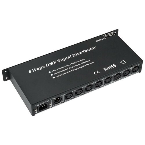 контроллер распределитель ln dmx 8ch 230v arlight ip20 металл Arlight Распределитель Arlight LN-DMX-8CH 019502