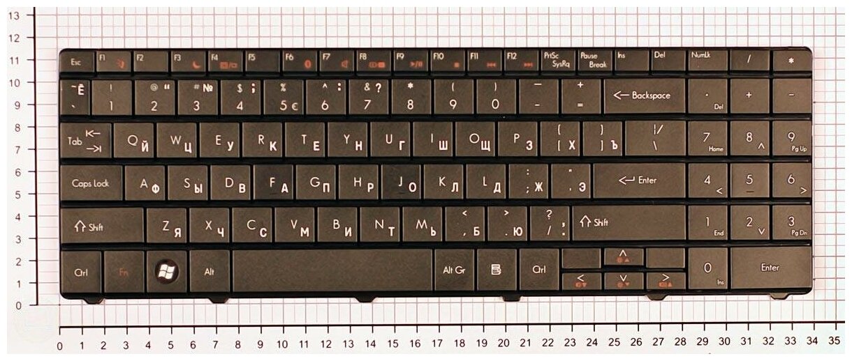 Клавиатура для ноутбука Packard Bell 904BU07 C0U черная