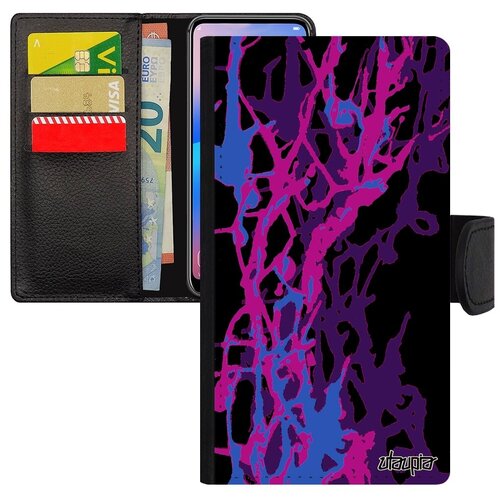 фото Противоударный чехол-книжка на // iphone 8 plus // "огонь" декоративный стиль, utaupia, фиолетовый