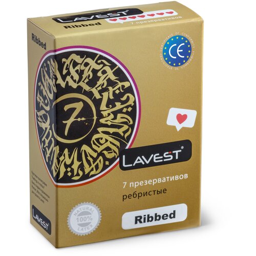 Презервативы LAVEST Ribbed, 7 шт. презервативы lavest classic 7 шт