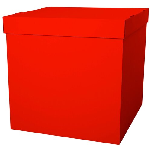фото Коробка для воздушных шаров красный, 60*60*60 см, 1 шт. дон баллон