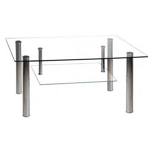 Стол стеклянный журнальный Баум (бесцветный), стеклянный обеденный стол/ стол обеденный круглый стеклянный/обеденный стол стеклянная столешница/ обеденный стол со стеклянной столешницей/