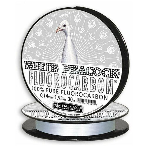 фото Леска balsax white peacock флюорокарбон 0.20 100м