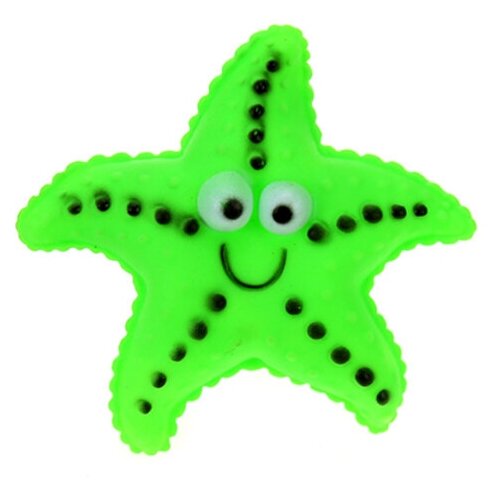 Игрушка для собаки Морская звезда 13х12,5см, резиновая, с пищалкой, цвета микс резиновая игрушка огонек морская пирамидка
