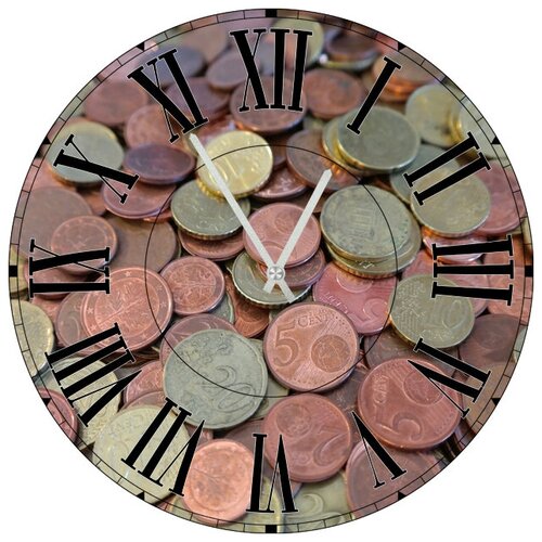 фото Svs настенные часы svs 4001937 много монет