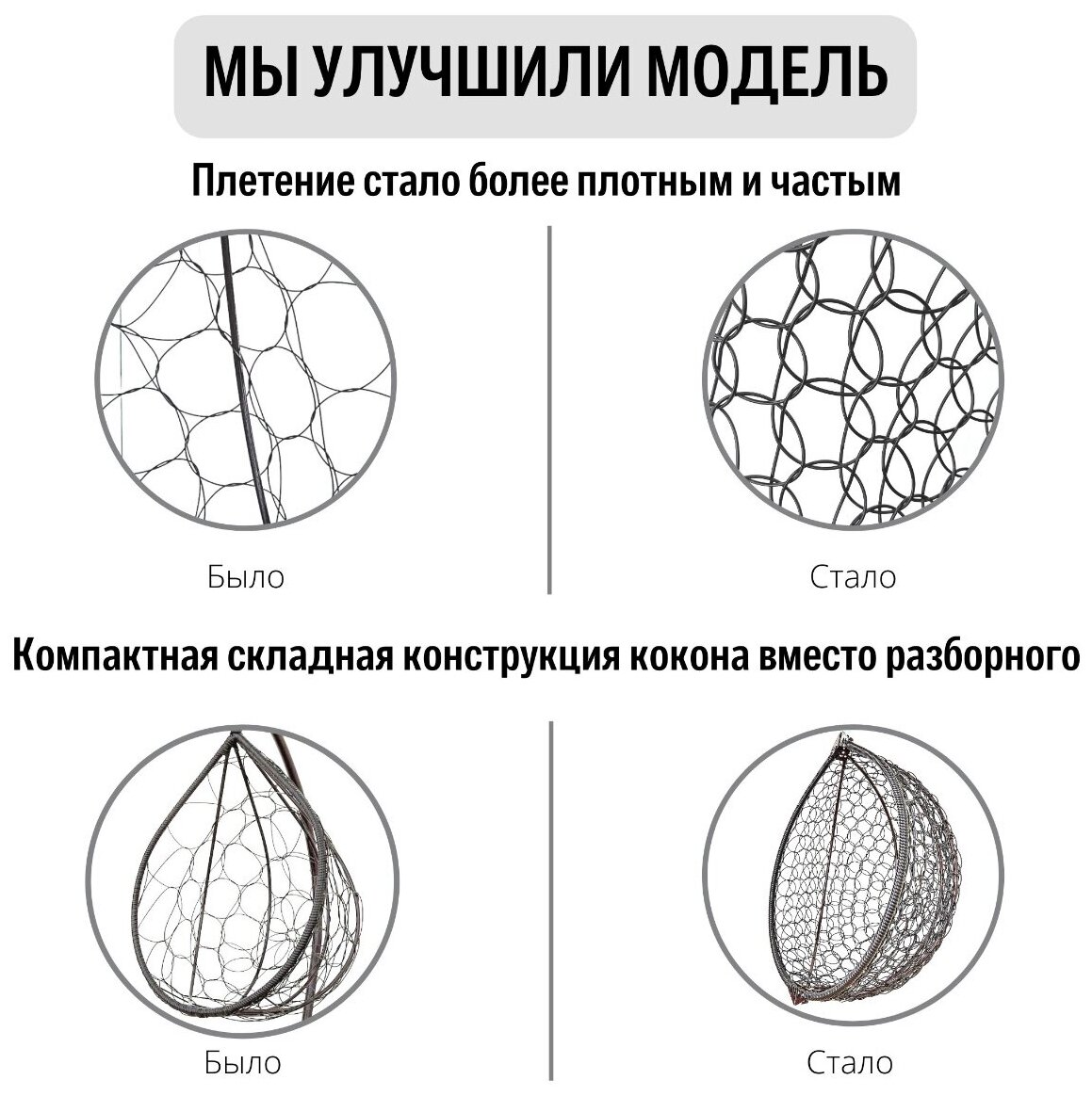 Подвесное кресло, Садовые качели, Качели подвесные, Качели гнездо Smile Ажур Стандарт STULER - фотография № 10