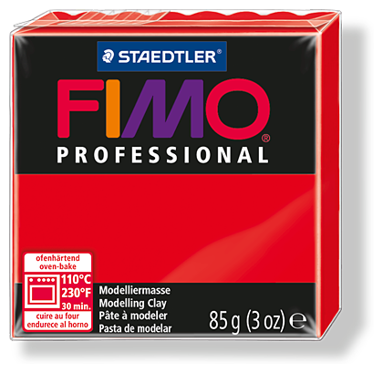 Полимерная глина FIMO Professional 200 (чисто-красный) 85г