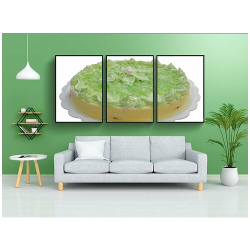 фото Набор модулных постеров для интерьера "торт, конфеты, крем" 60x90 см. в тубусе, без рамки lotsprints