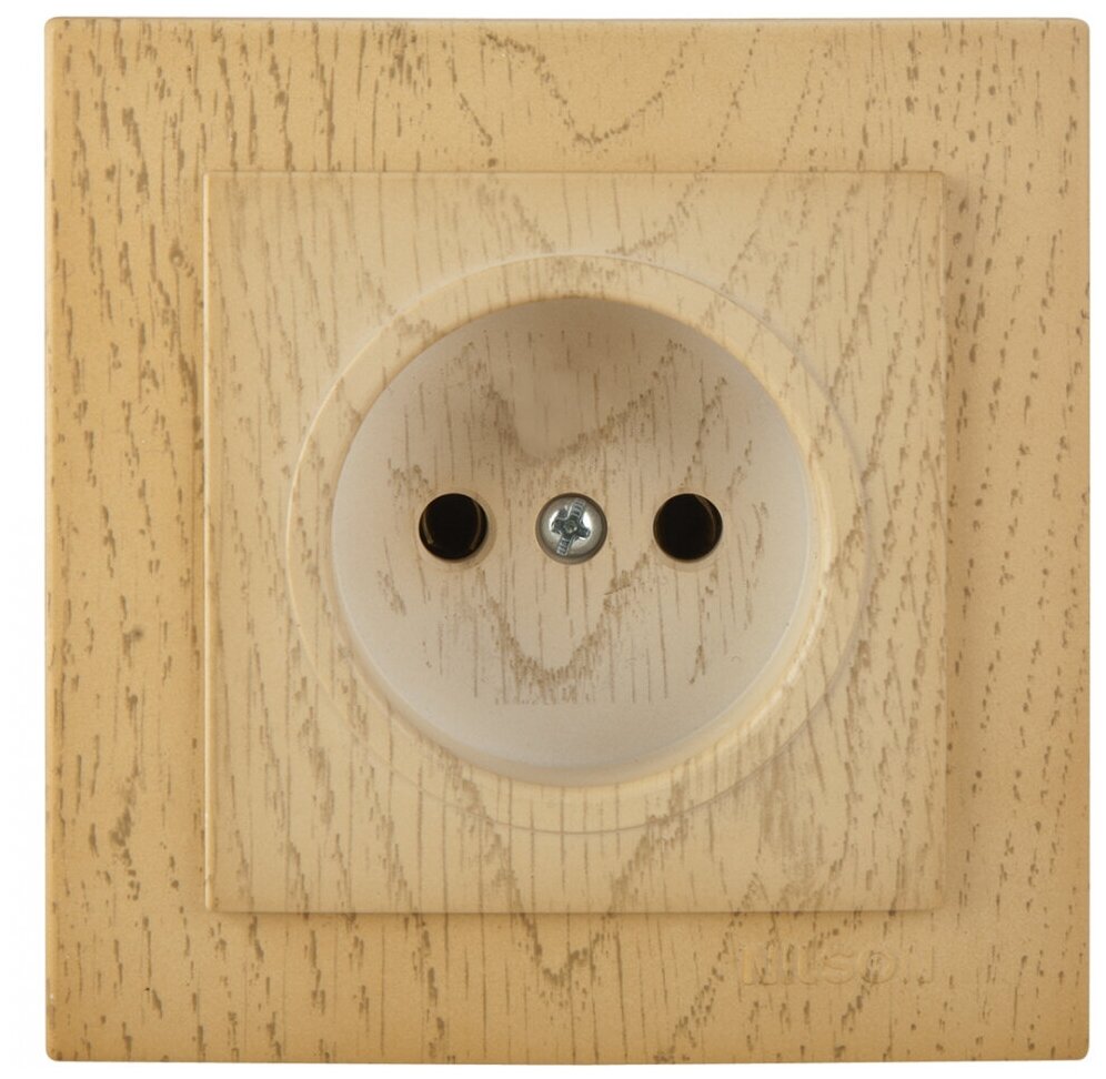 фото Nilson Thema Розетка 1-м без заземл. Клён