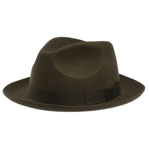 Шляпа федора Christys, размер 57, коричневый