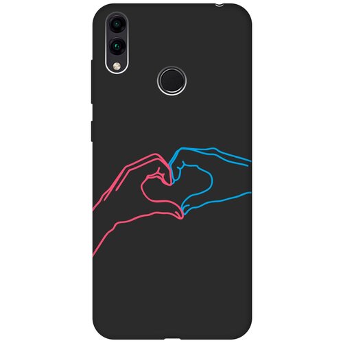 Матовый Soft Touch силиконовый чехол на Honor 8C, Хонор 8С с 3D принтом Fall in Love черный матовый soft touch силиконовый чехол на honor 8c хонор 8с с 3d принтом kiss черный