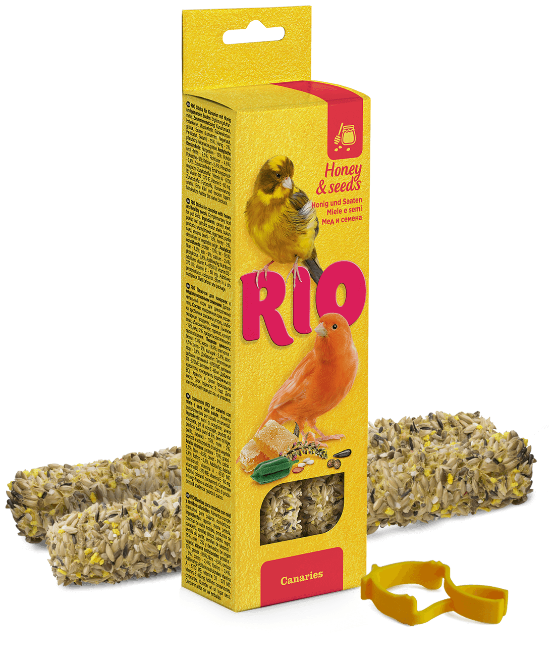 Лакомство для птиц RIO с медом и полезными семенами , 80 г , 2 шт. в уп.