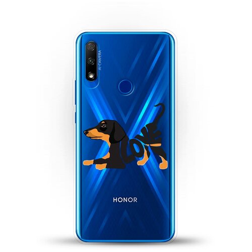 фото Силиконовый чехол такса love на honor 9x andy & paul