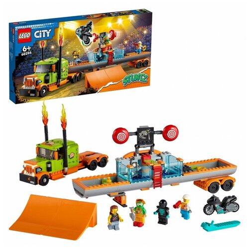 Конструктор LEGO Грузовик для шоу каскадёров 60294 lego city stuntz арена для шоу каскадёров 60295