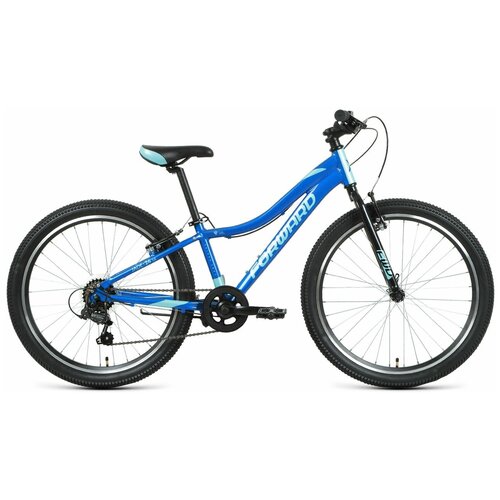 Подростковый велосипед Forward Jade 24 1.0, год 2021, цвет Синий-Зеленый