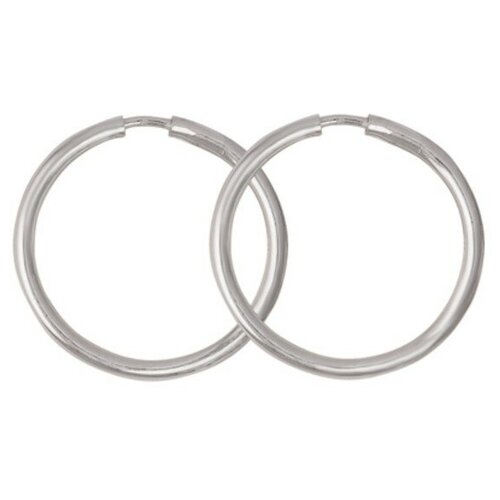 фото Серьги "кольца" малые, посеребрение с оксидированием, d=1,5см красная пресня