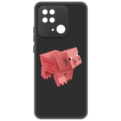 Чехол-накладка Krutoff Soft Case Minecraft-Свинка для Xiaomi Redmi 10C черный чехол накладка krutoff soft case minecraft свинка для xiaomi redmi 10 черный