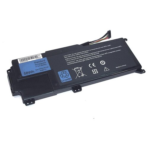 Аккумуляторная батарея для ноутбука Dell XPS 14Z 14.8V 58Wh черная OEM аккумулятор для ноутбука dell xps 14z l412z 14 8v 58wh v79y0