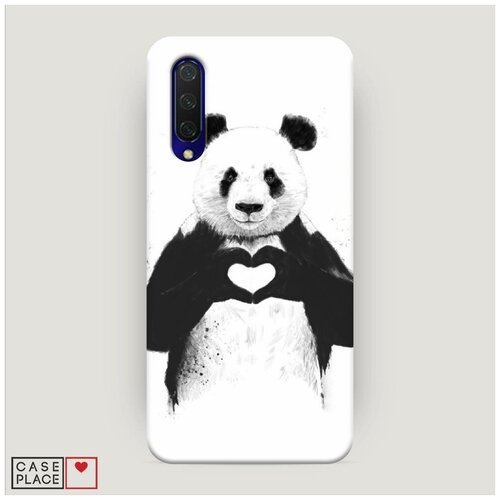 фото Чехол пластиковый xiaomi mi cc9 панда love case place
