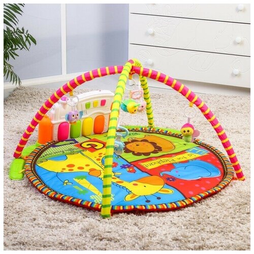 Уценка Развивающий коврик Три друга с пианино 85х85х05 см 4838₽