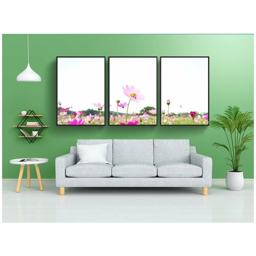 фото Набор модулных постеров для интерьера "космос, пчела, небо" 60x90 см. в тубусе, без рамки lotsprints