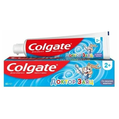 Зубная паста детская Доктор Заяц со Вкусом Жвачки, 50мл colgate доктор заяц зубная паста 2 со вкусом жвачки 50мл